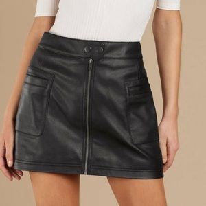 Free People Leather Skirt
